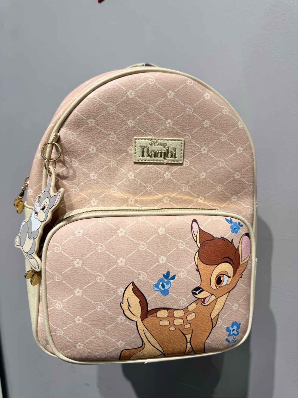 Disney Pink Bambi Mini Backpack with Thumper Charm